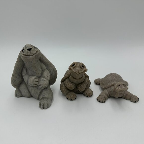 12 pc Vintage Quarry Critters Turtle / Tortoise Figures by Second Nature Design - Picture 4 of 12